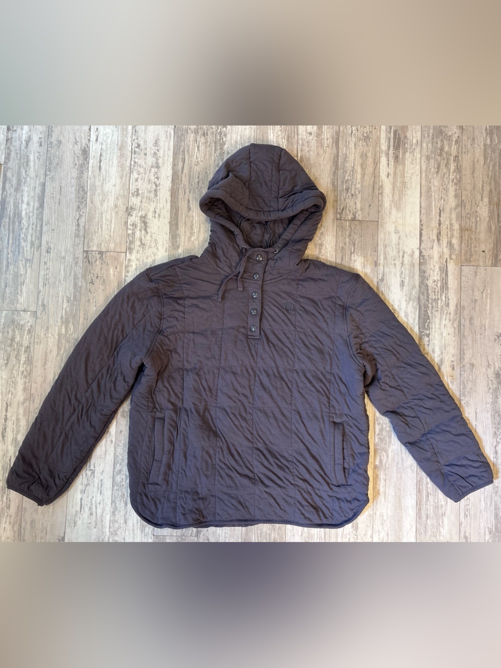 Volcom Purple/Gray Quilted Hoodie Size XL
